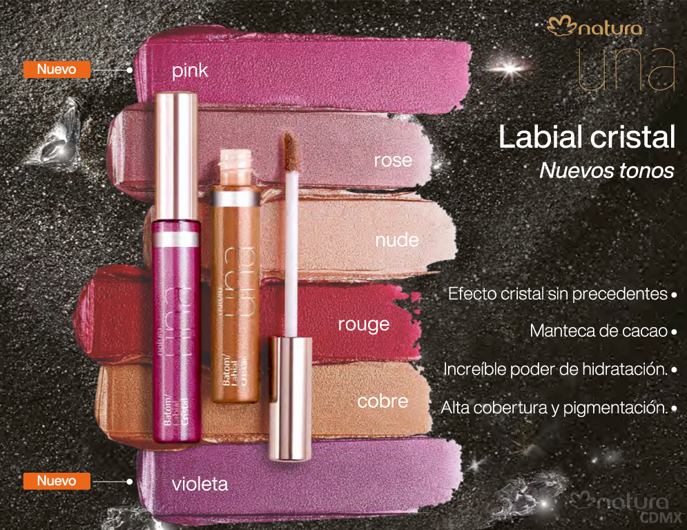 Nuevos tonos del Labial cristal • Natura de México