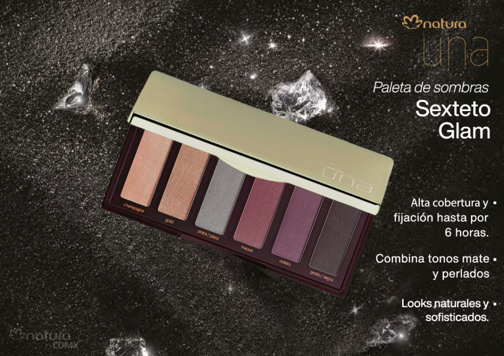 Palette de sombras Sexteto Glam • Natura de México