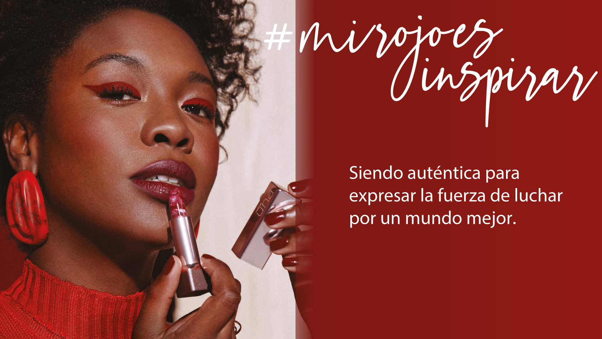 Maquillaje Rojo Natura #MisRojos Labiales, Sombras, Delineador, Esmalte