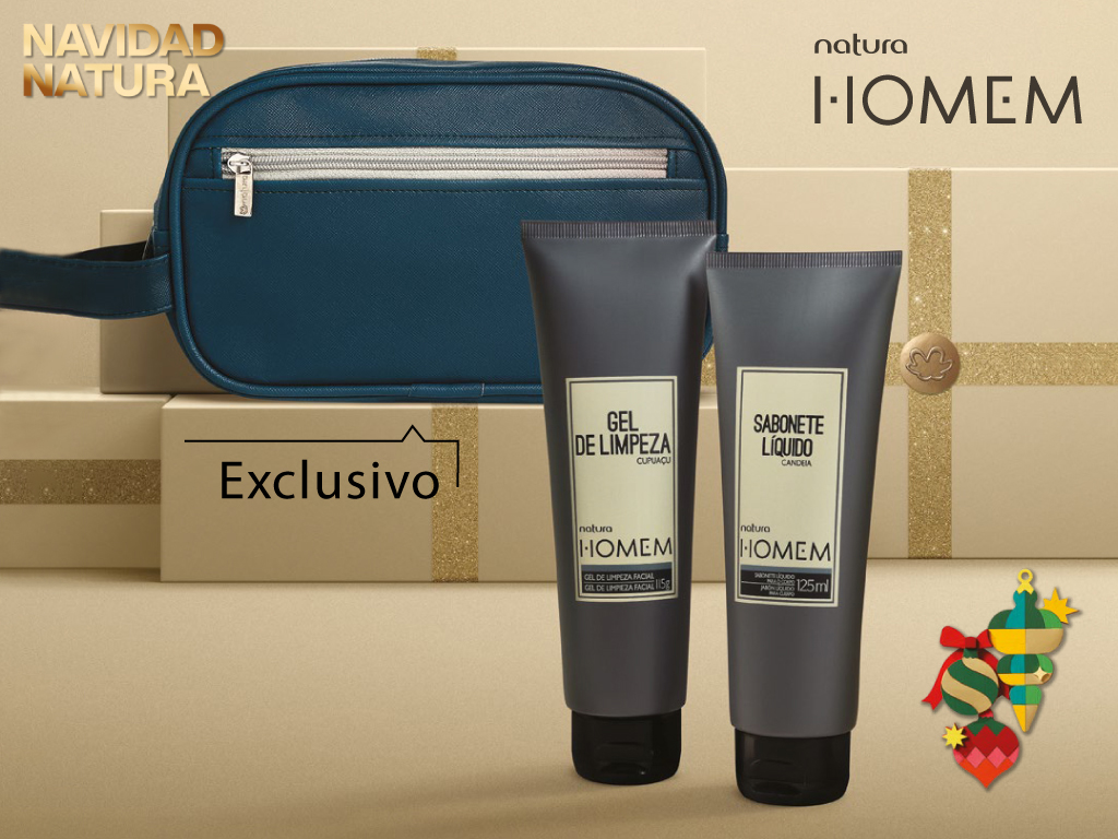 regalo de set Homem Clásico ritual baño con accesorio exclusivo de navidad natura 2021