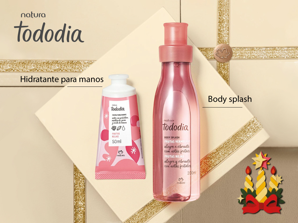 Natura tododia frutas rojas body splash e hidratante de manos 