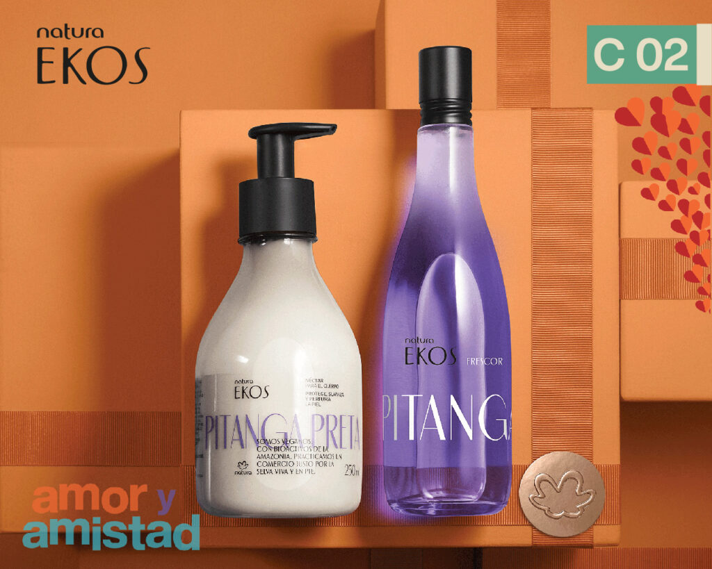 Regalos Ekos Natura del dia de San Valentín crema corporal y frescor de Pitanga preta 